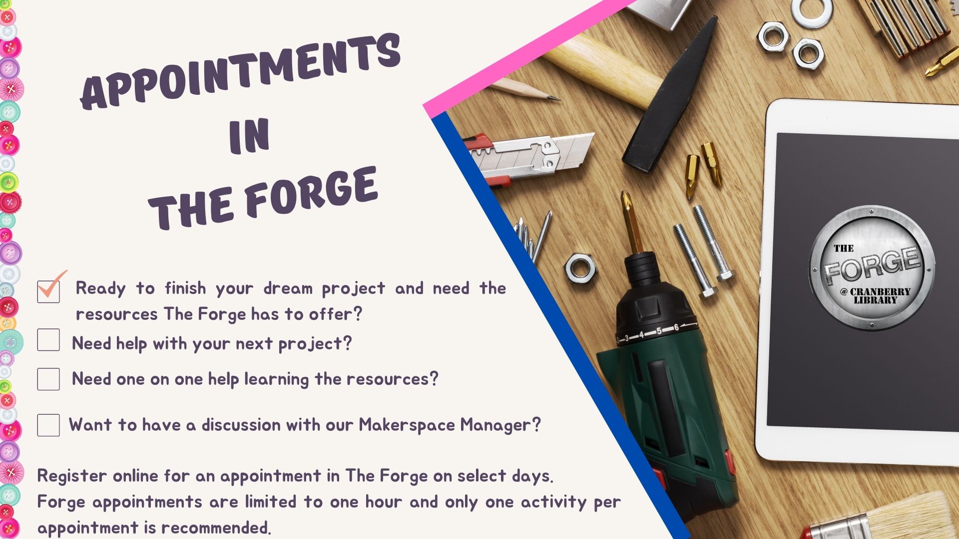 Appointments in The Forge flyer