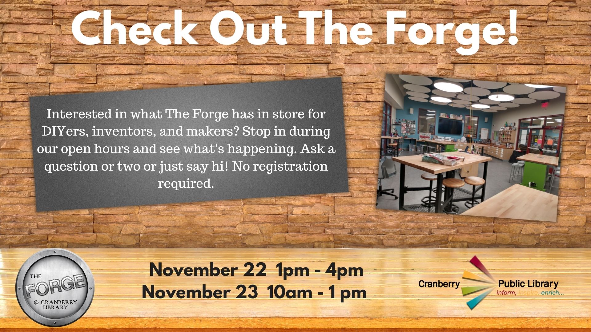 Check Out The Forge flyer
