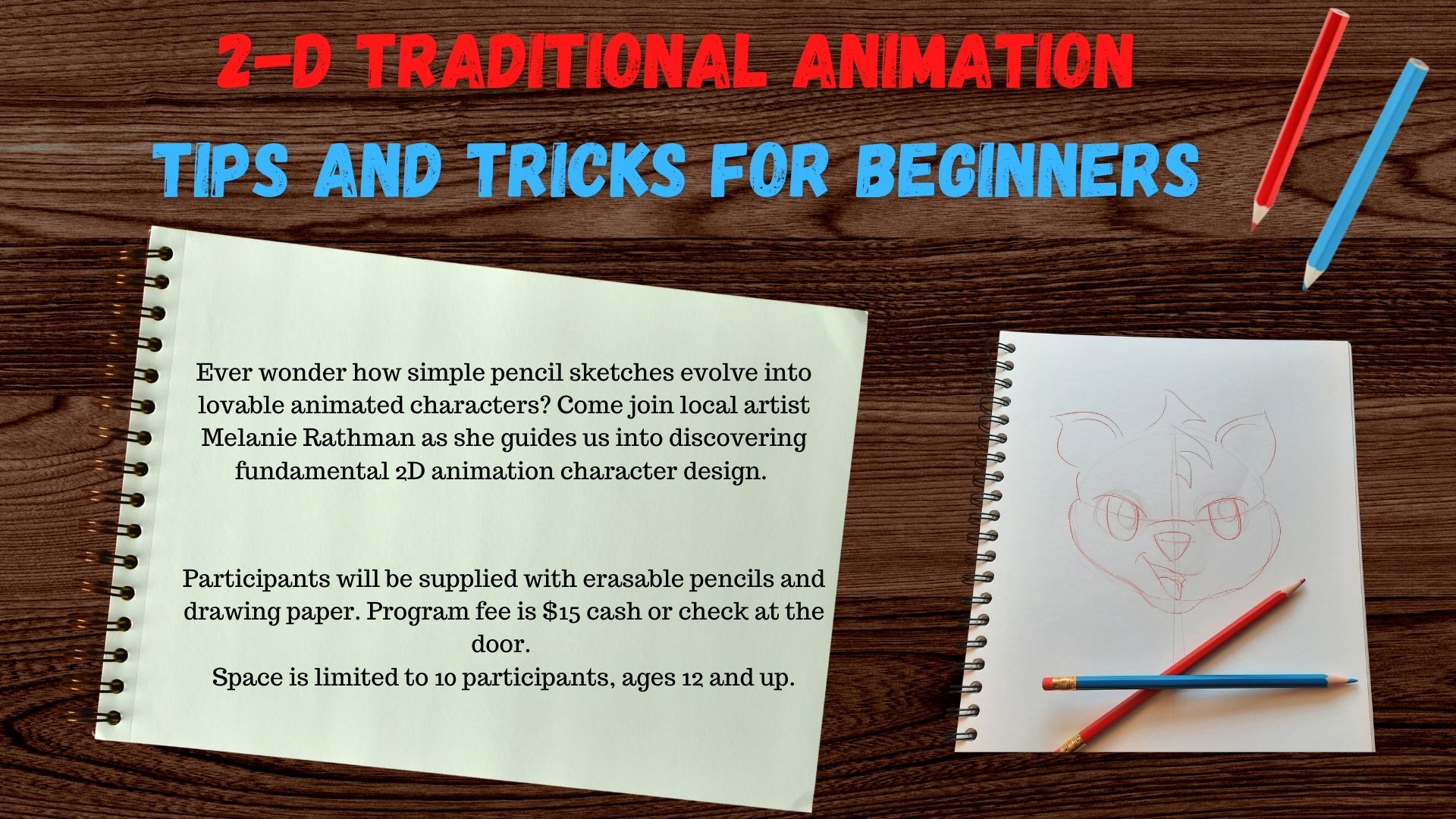 Flyer for 2D Traditional Animation program