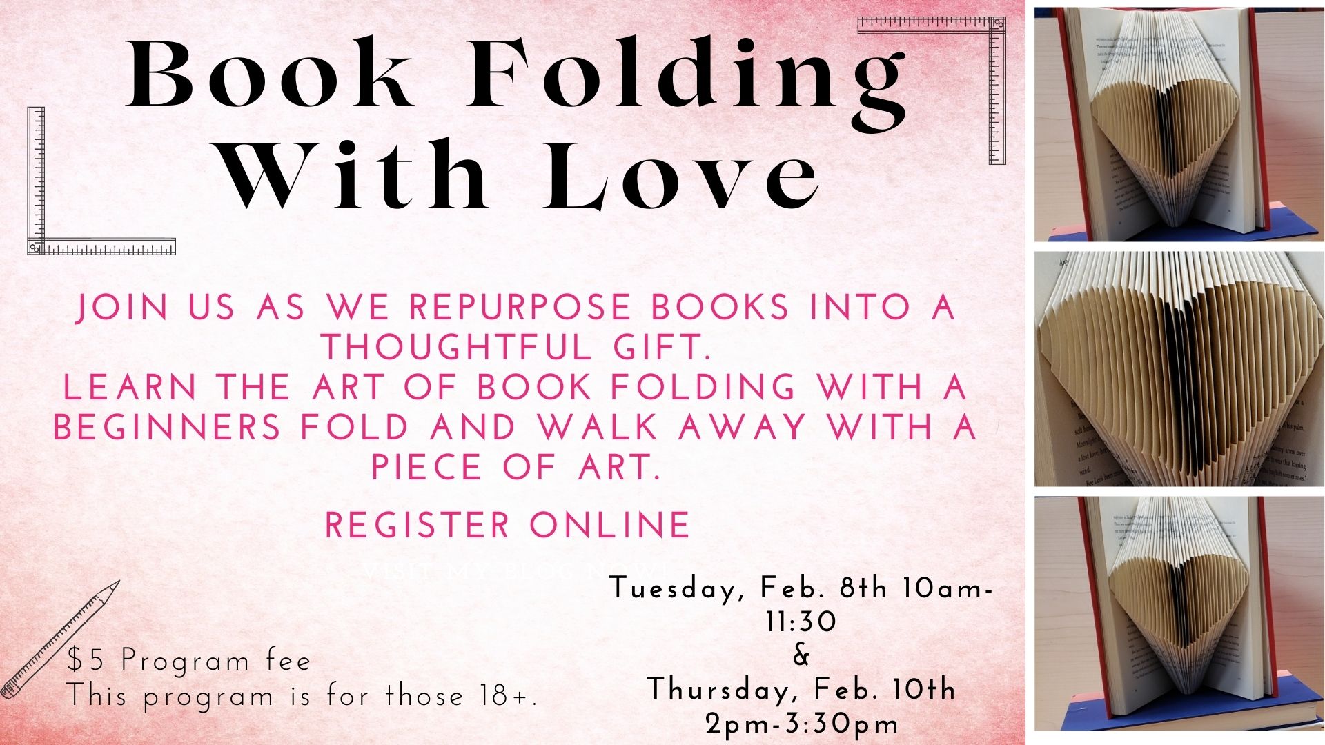 Flyer for Book Folding program