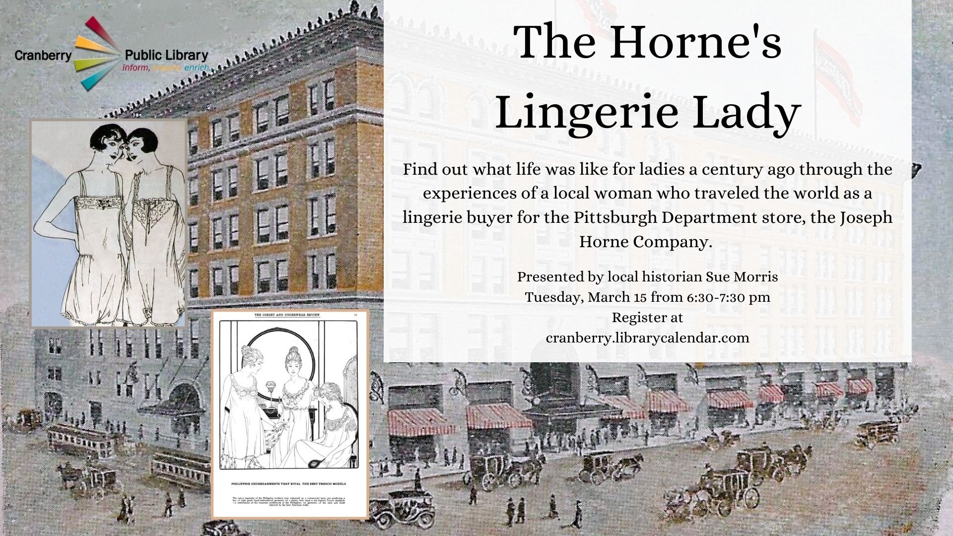 Flyer for the Horne's Lingerie Lady program
