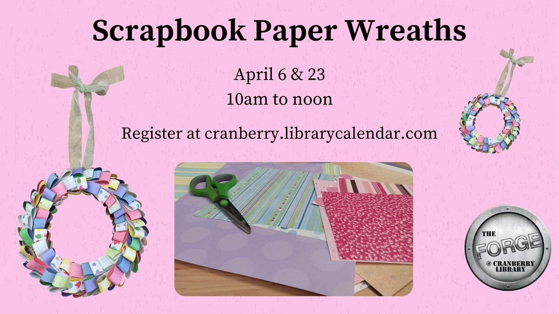 Flyer for Scrapbook Paper Wreaths 