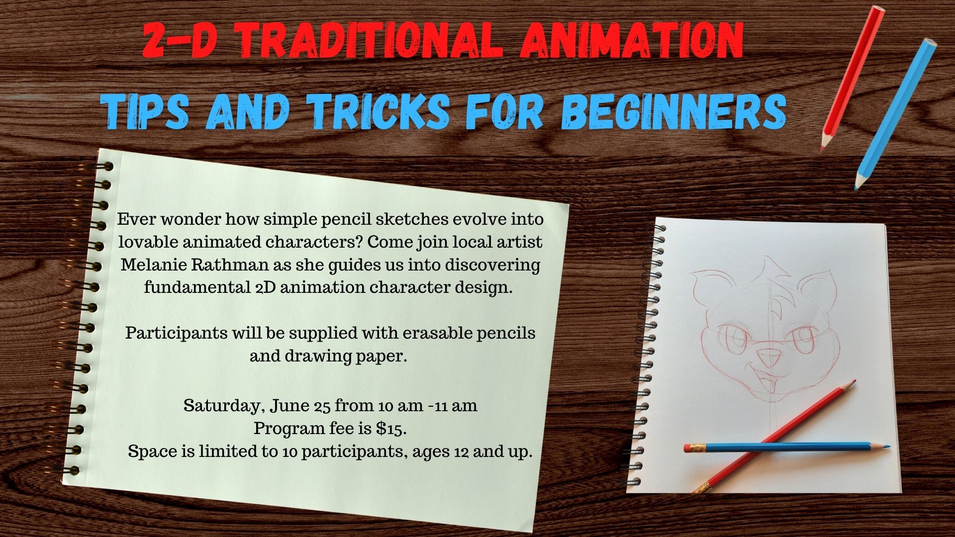 Flyer for 2D Traditional Animation program