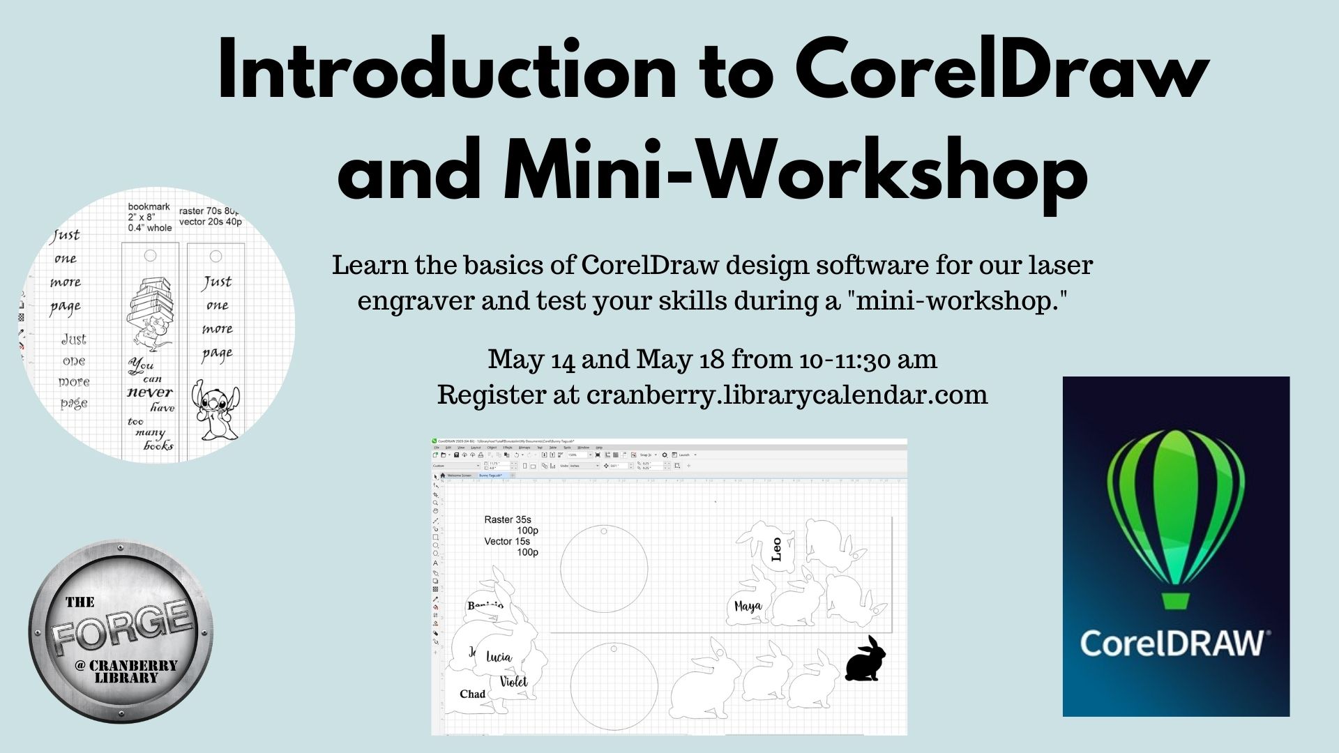 Flyer for Intro to CorelDraw class