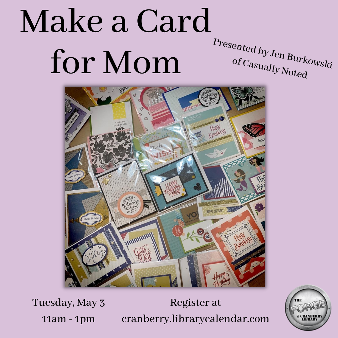 Flyer for Make a Card for Mom program