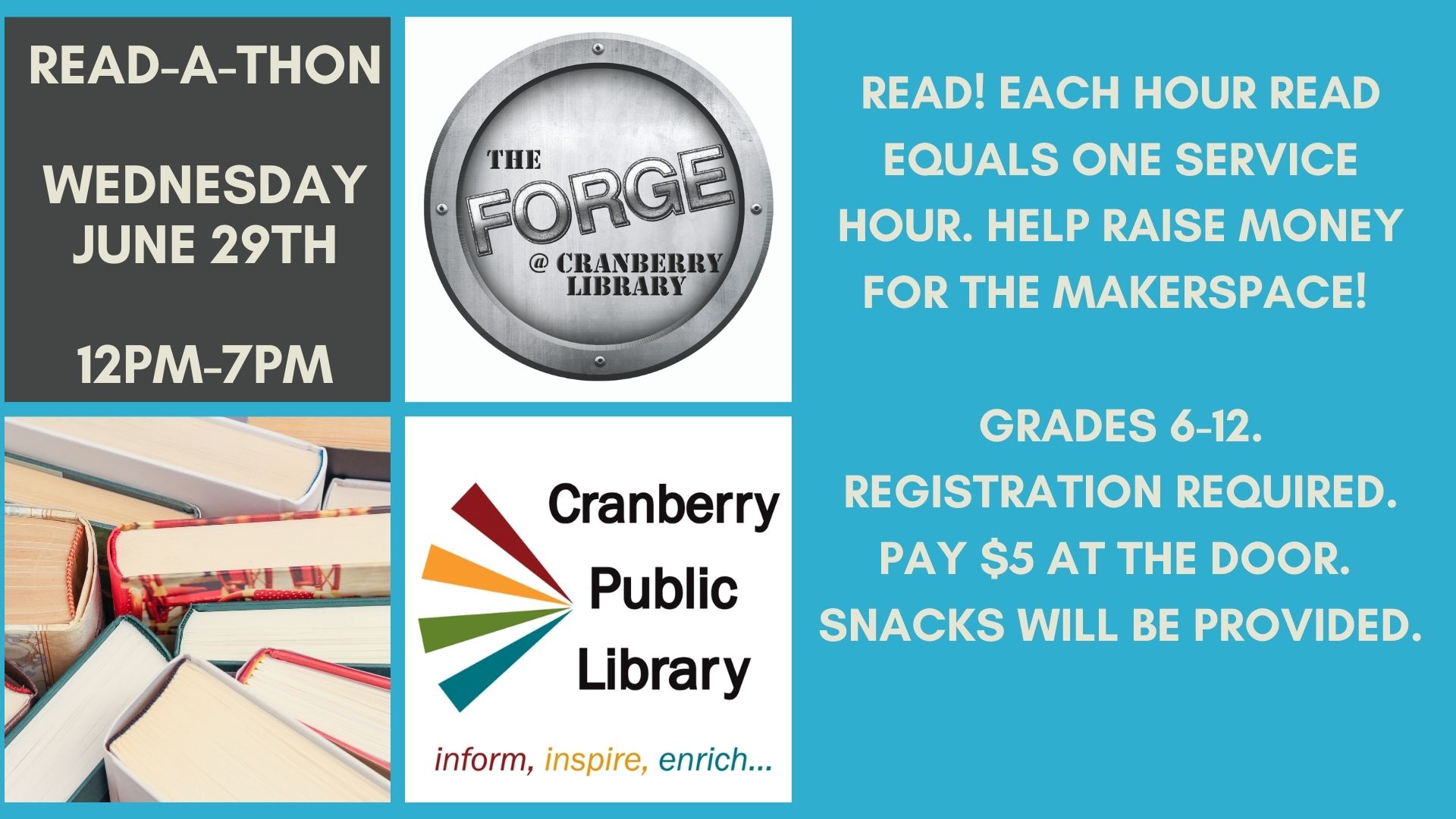 Flyer for Teen Read-A-Thon