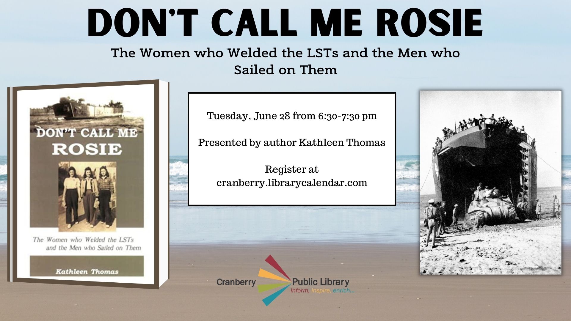 Flyer for Don't Call Me Rosie author talk