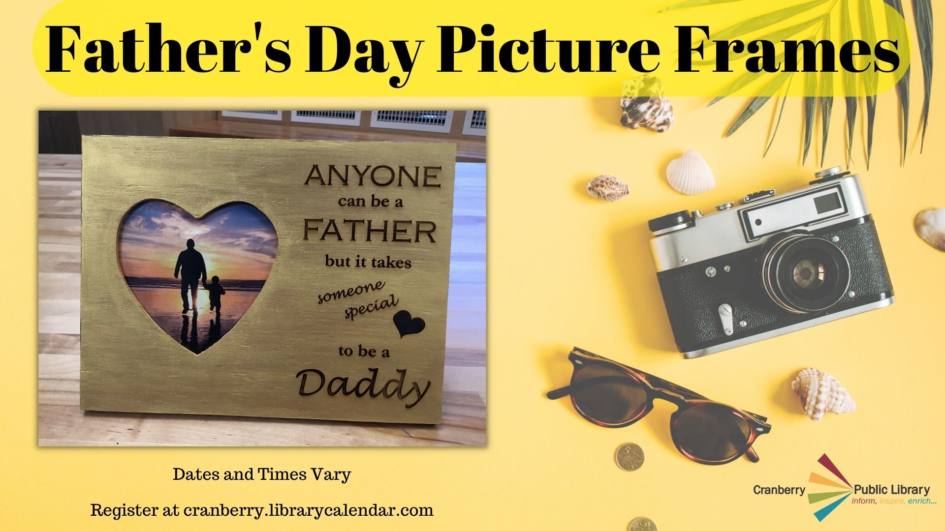 Flyer for Father's Day Picture Frames class