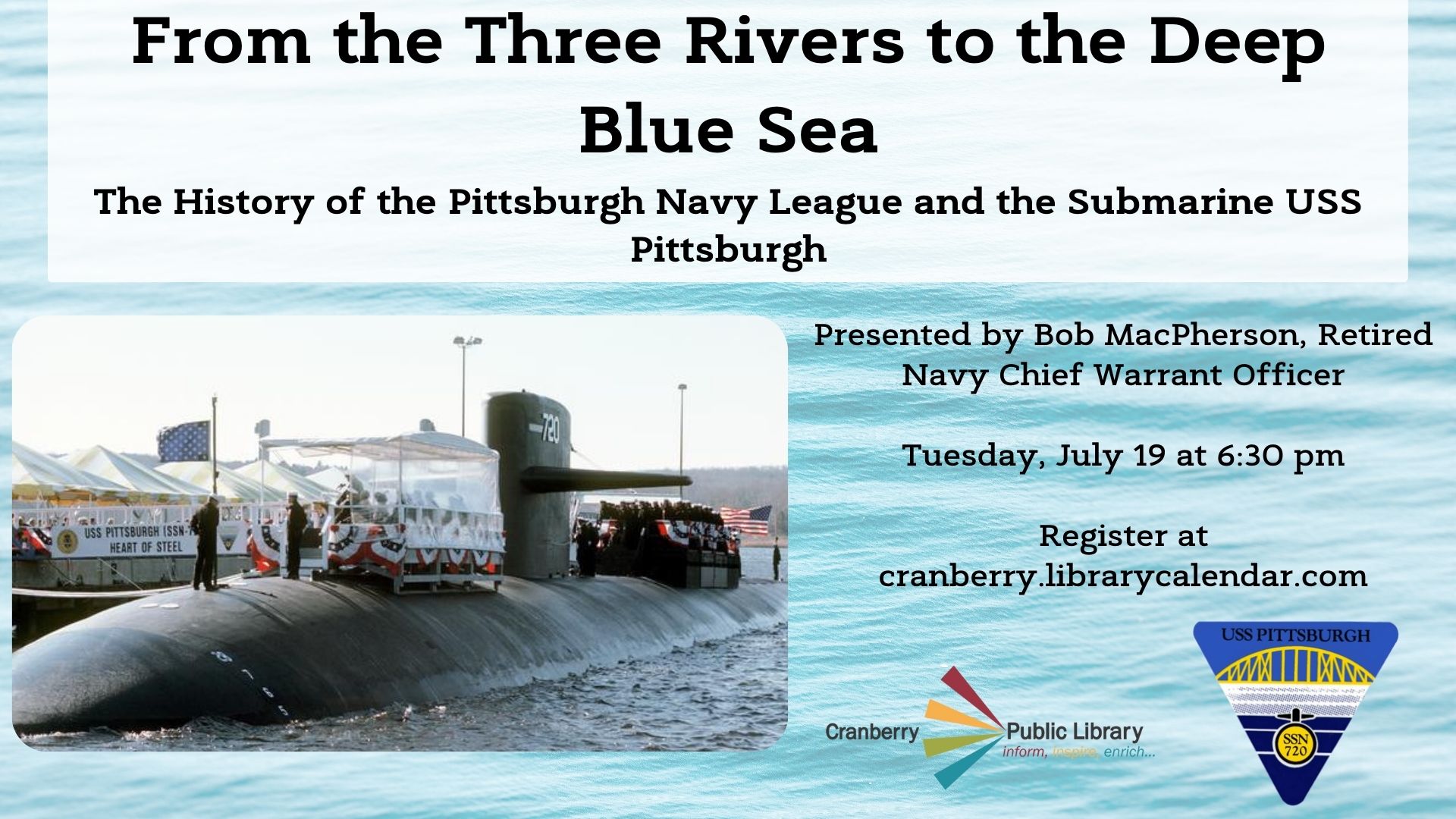 Flyer for From the Three Rivers to the Deep Blue Sea program