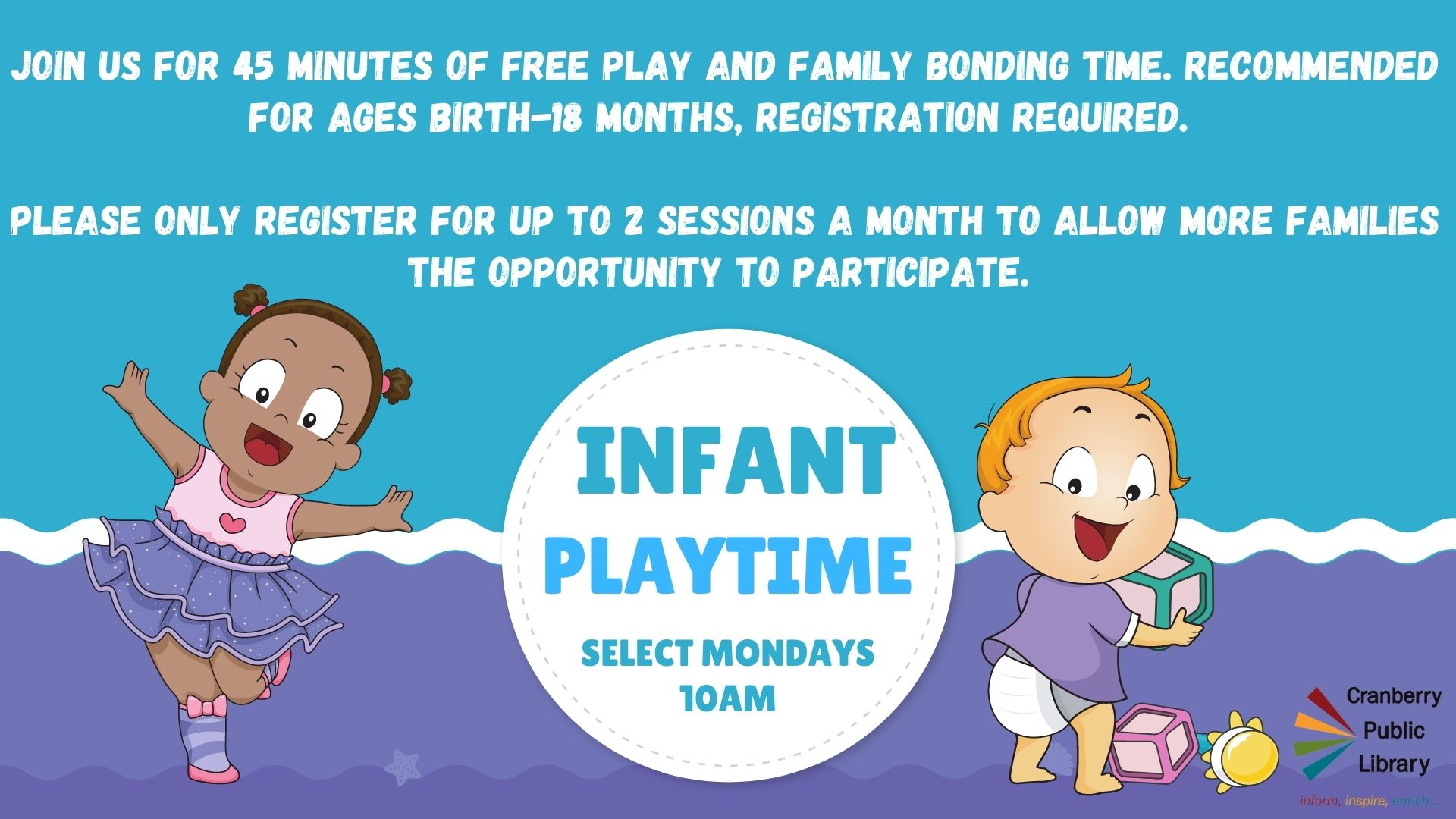 Flyer for Infant Playtimes Summer 2022