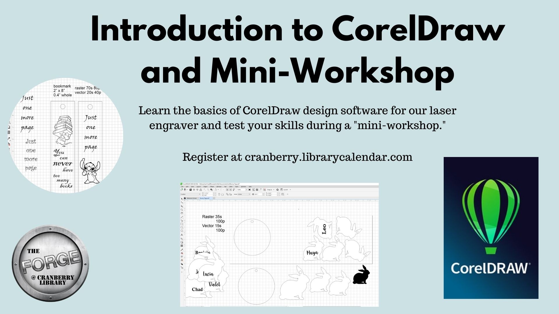 Flyer for Intro to CorelDraw class