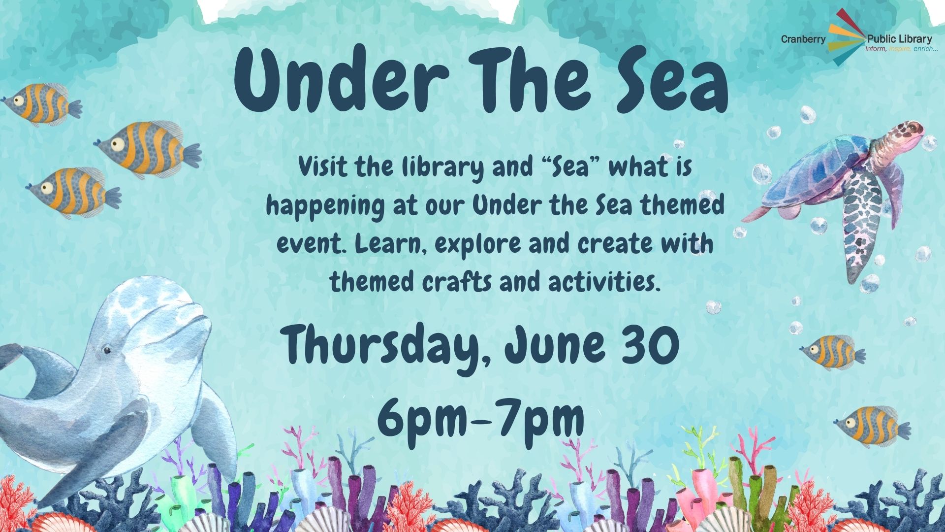 Flyer for Under the Sea children's program