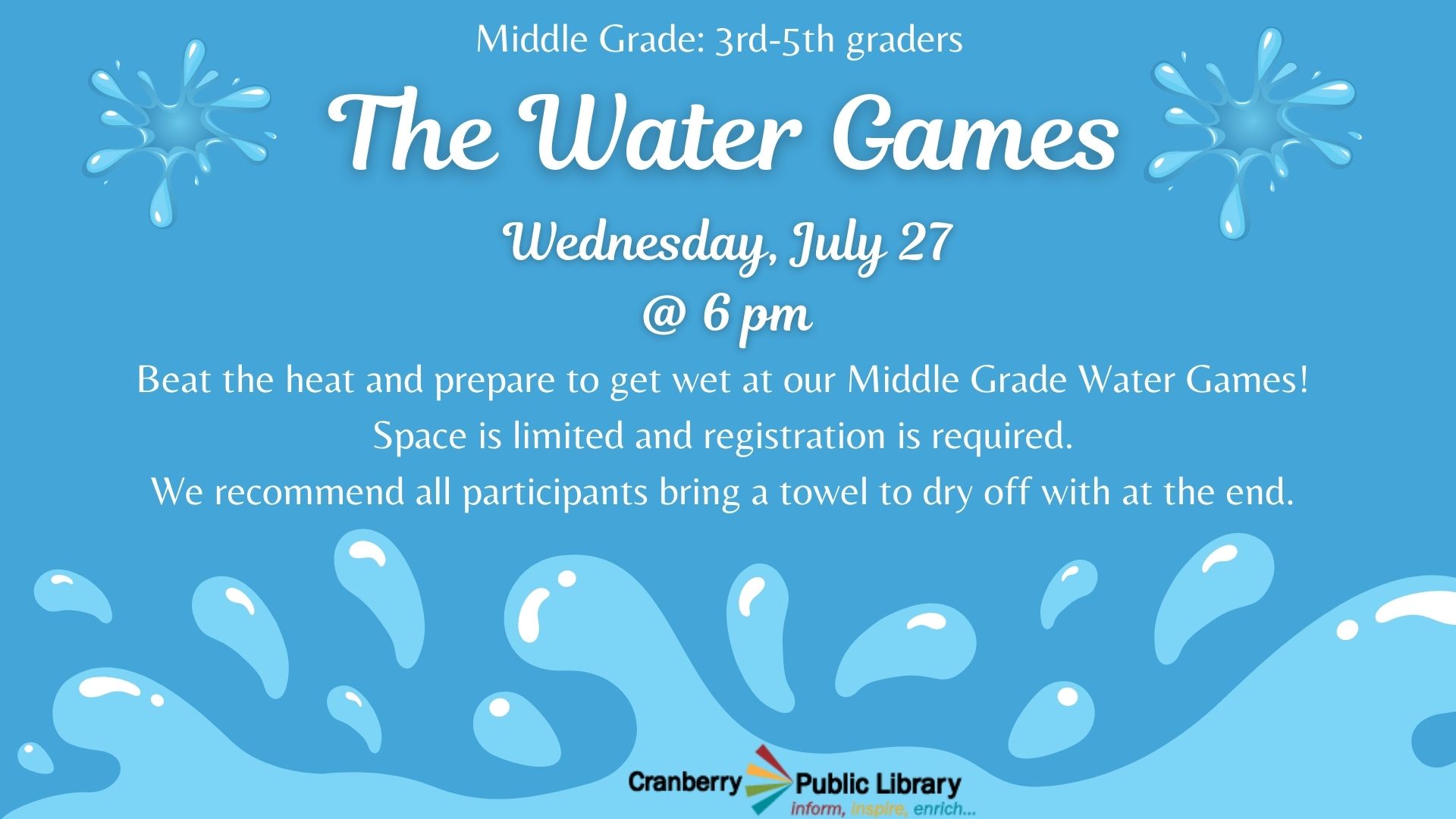 Flyer for The Water Games