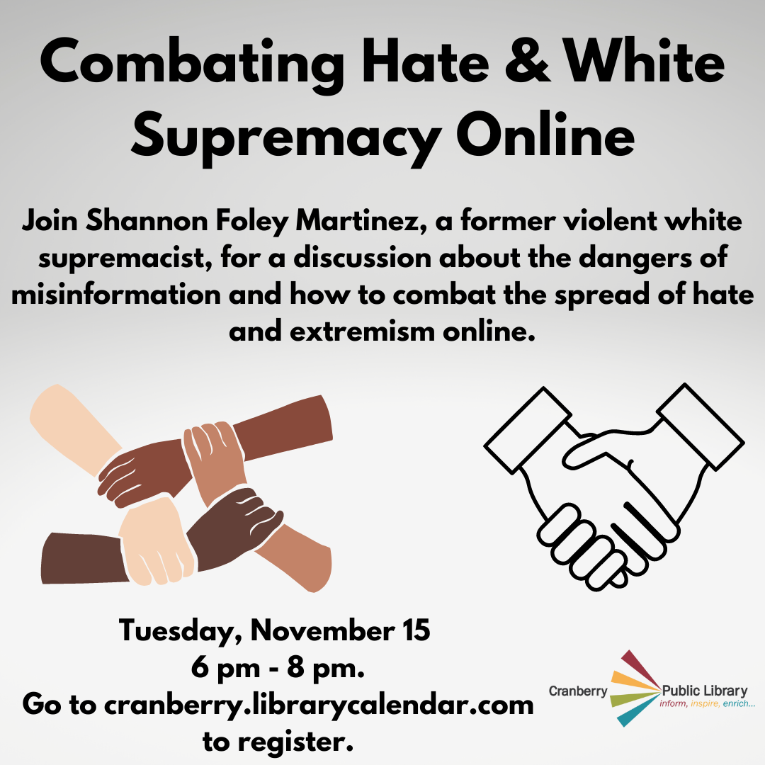 Flyer for Combating Hate and White Supremacy Online