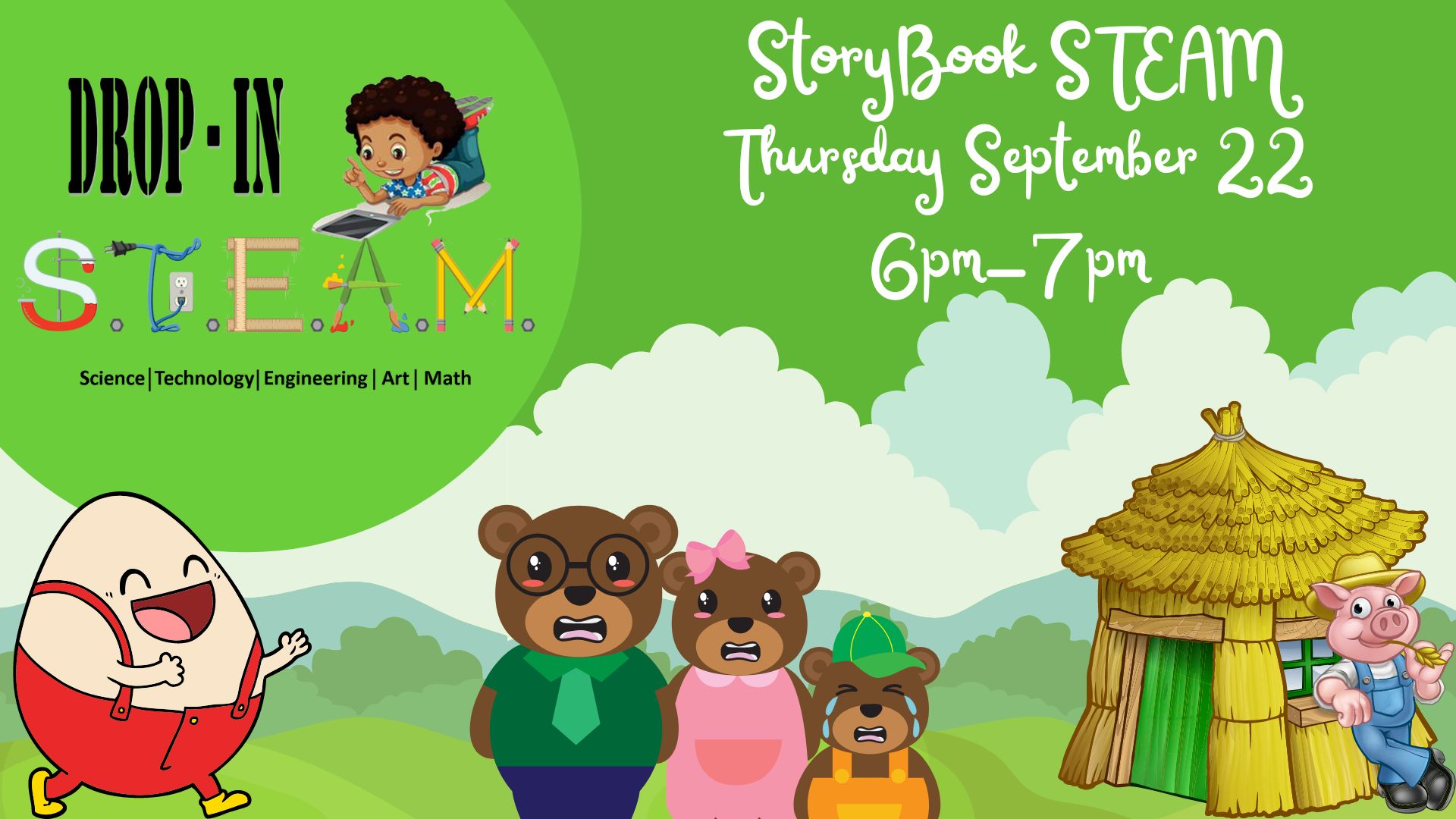 Flyer for Storybook STEAM