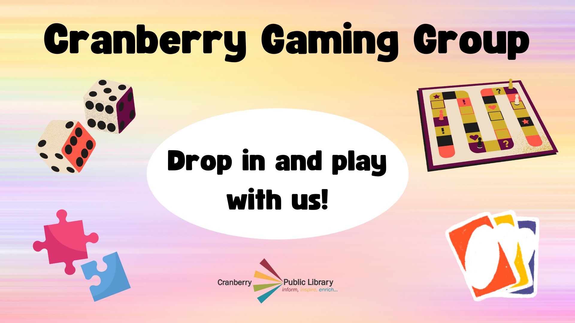 Flyer for Cranberry Gaming Group