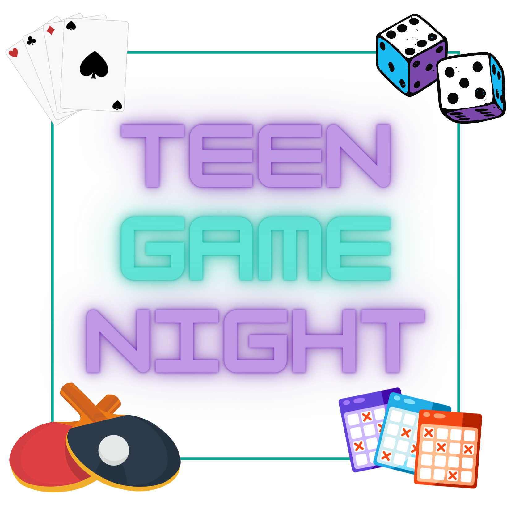 Flyer for Teen Game Nights