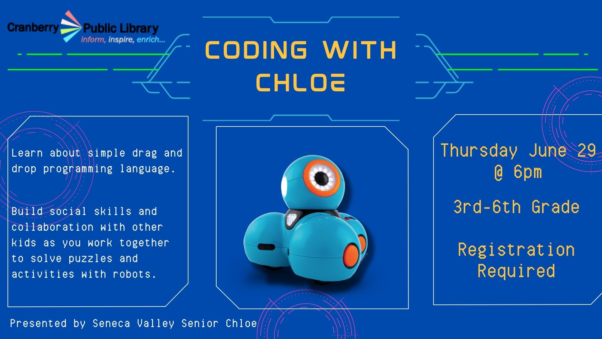 Flyer for Coding with Chloe