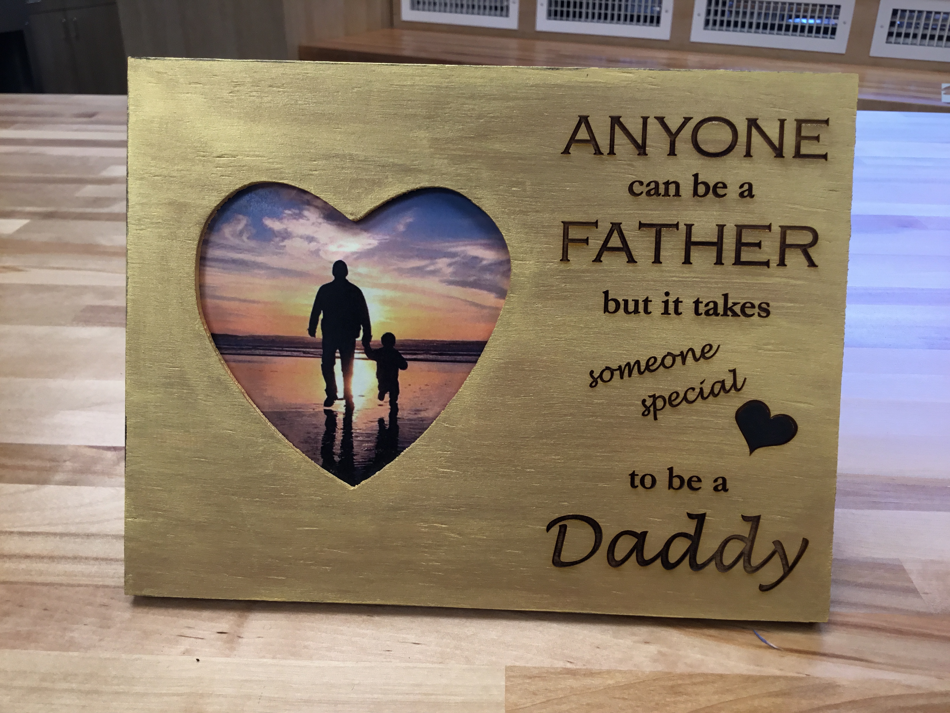 Image of a laser engraved picture frame