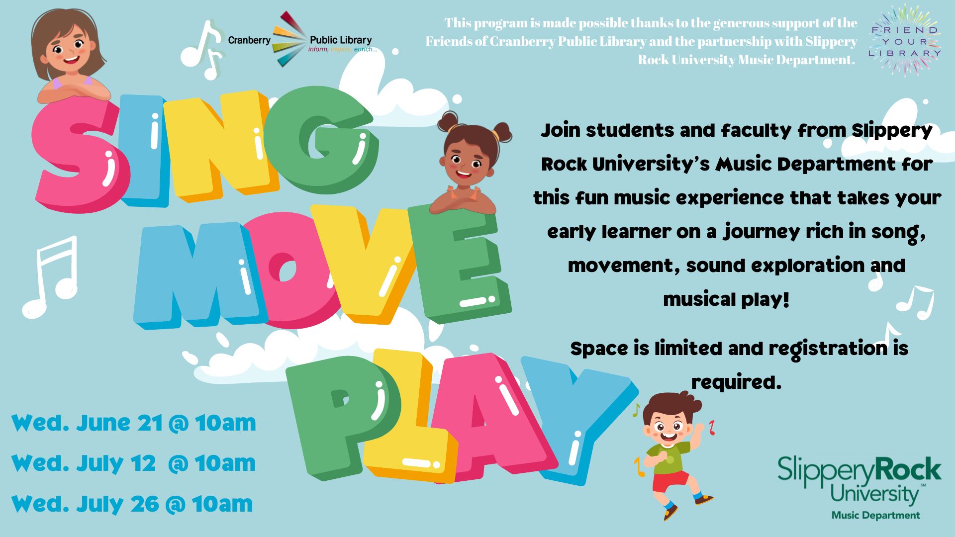 Flyer for Sing Play Move program