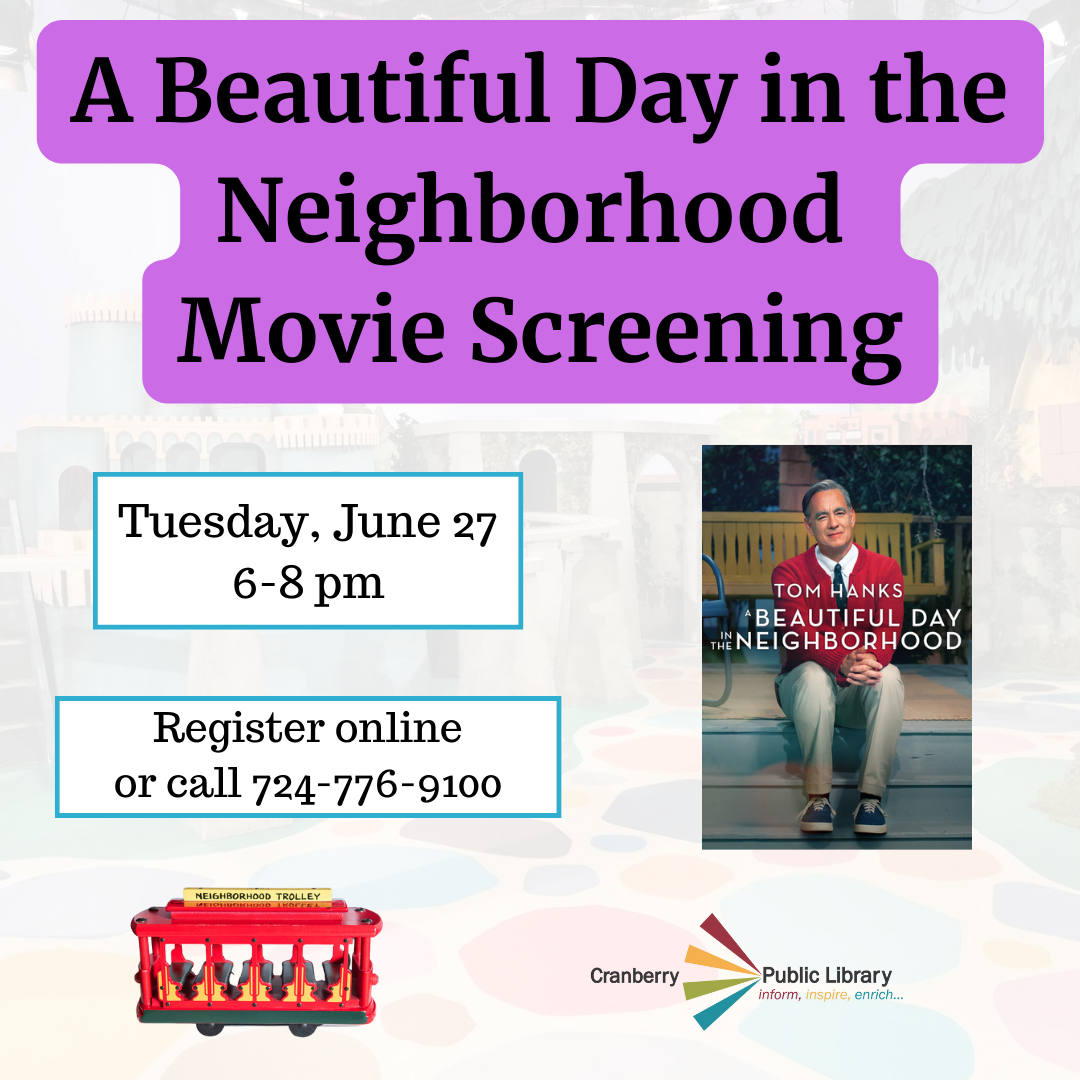 Flyer for A Beautiful Day in the Neighborhood movie screening