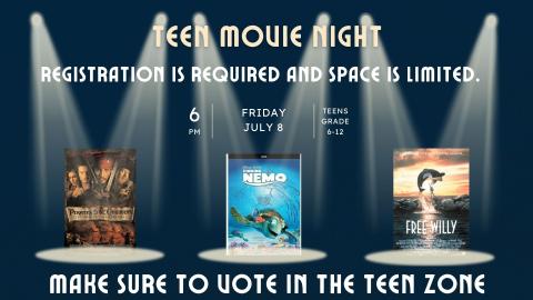 Flyer for Teen Movie Night