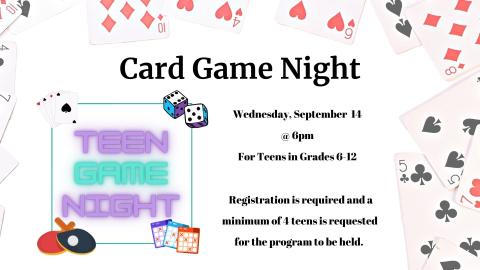 Flyer for Teen Game Night - Cards