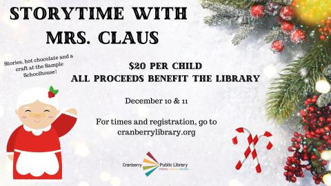 Flyer for Storytime with Mrs Claus