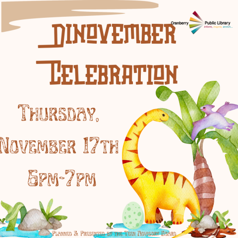 Dinovember Celebration flyer