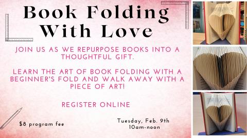 Flyer for Book Folding class