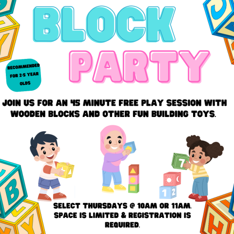 Flyer for Block Parties Summer 2023