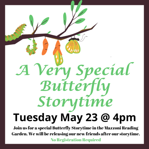 Flyer for A Very Special Butterfly Storytime