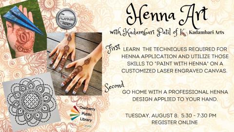 Flyer for Henna Art with Kadambari