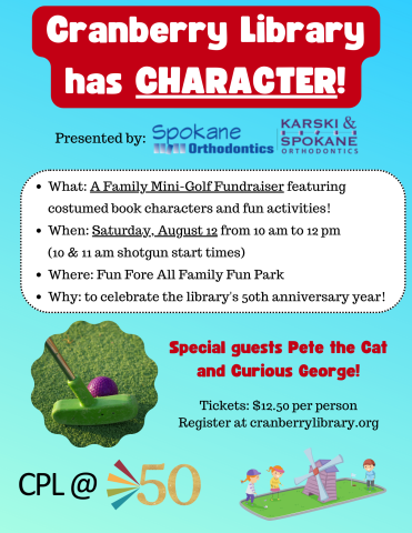 Flyer for Mini-Golf Fundraiser