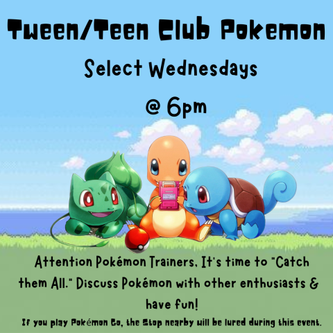 Pokemon Club flyer