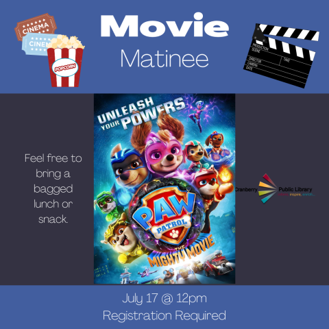 Movie Matinee Flyer for Paw Patrol