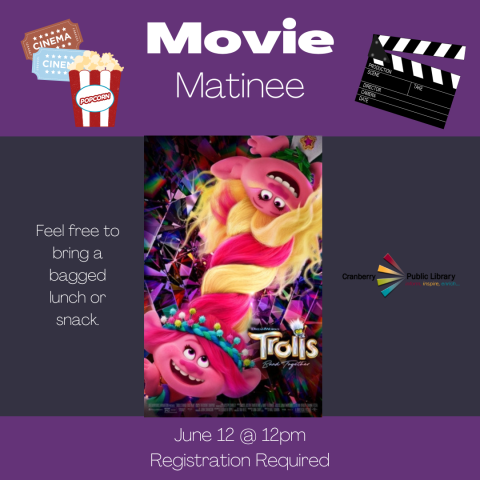 Movie Matinee Flyer for Trolls Band Together