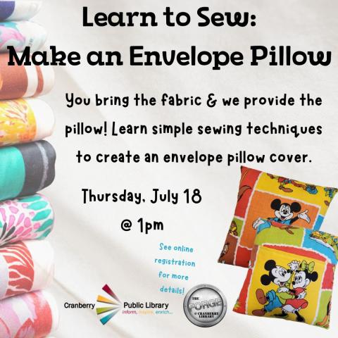 Envelope Pillow: July