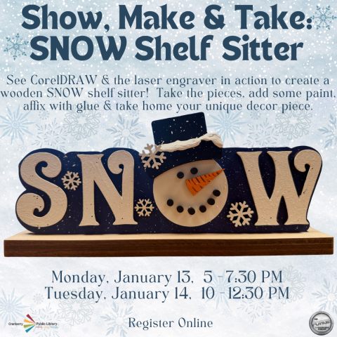 Show, Make & Take SNOW Self Sitter Flyer