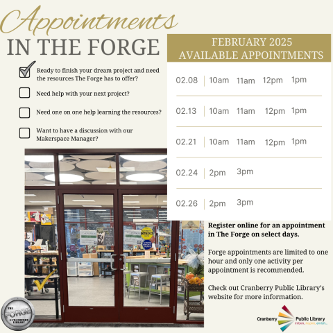 Appointments in The Forge Flyer