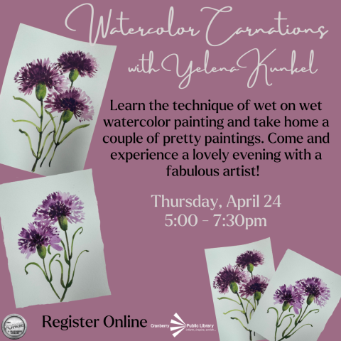 Watercolor Carnation flyer