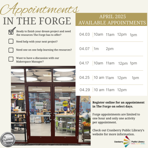 Appointments in The Forge Flyer