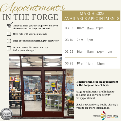 Appointments in The Forge Flyer