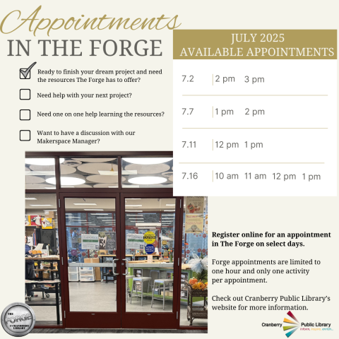 Appointments in The Forge Flyer