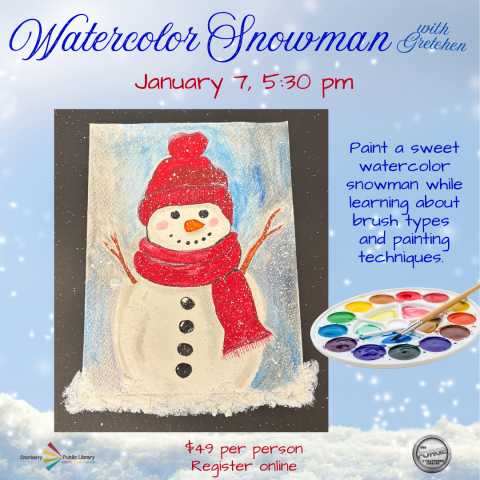Watercolor Snowman