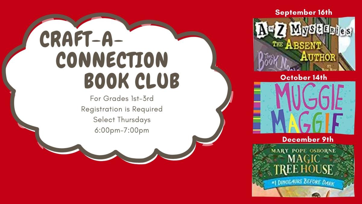 Craft a Connection Book Club flyer