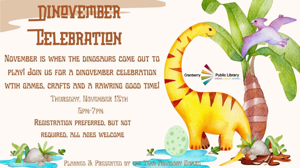 Dinovember Celebration flyer