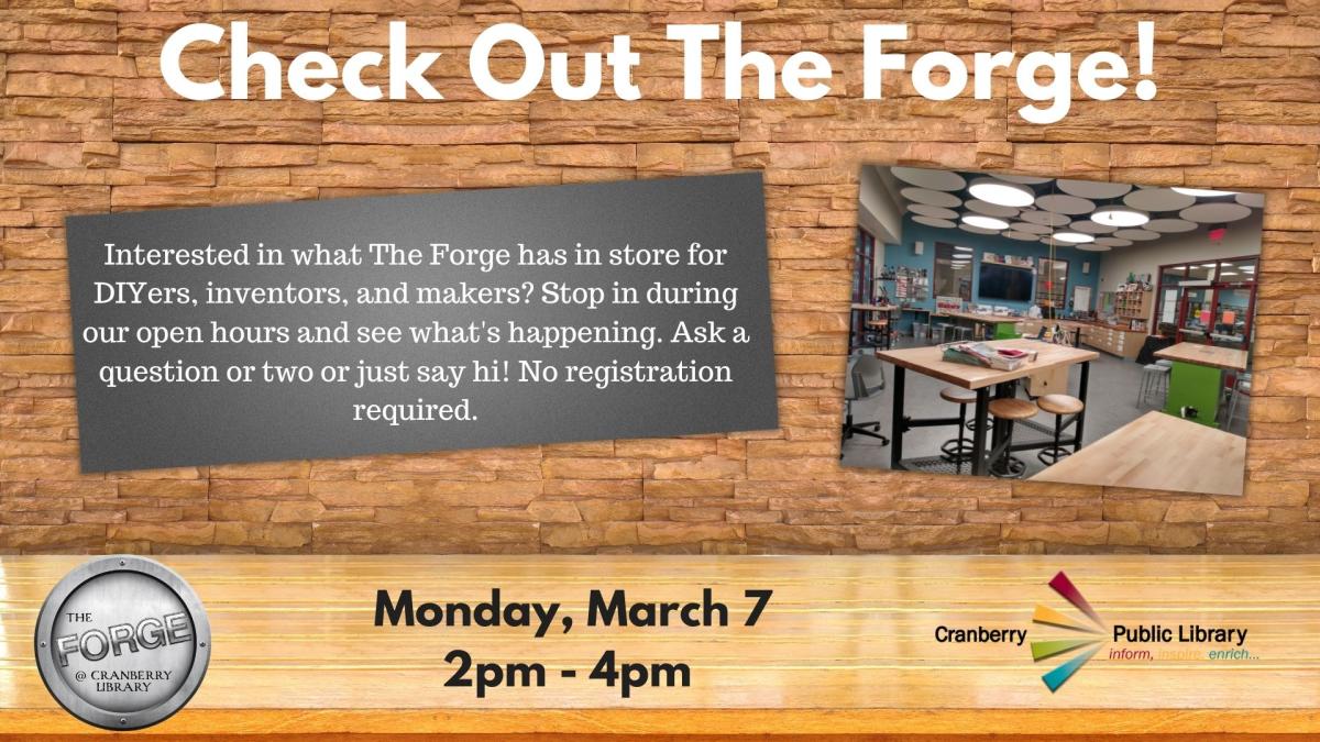 Check Out The Forge flyer