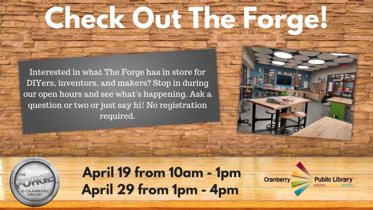 Check Out The Forge flyer