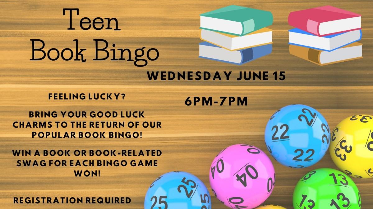 Flyer for Teen Book Bingo